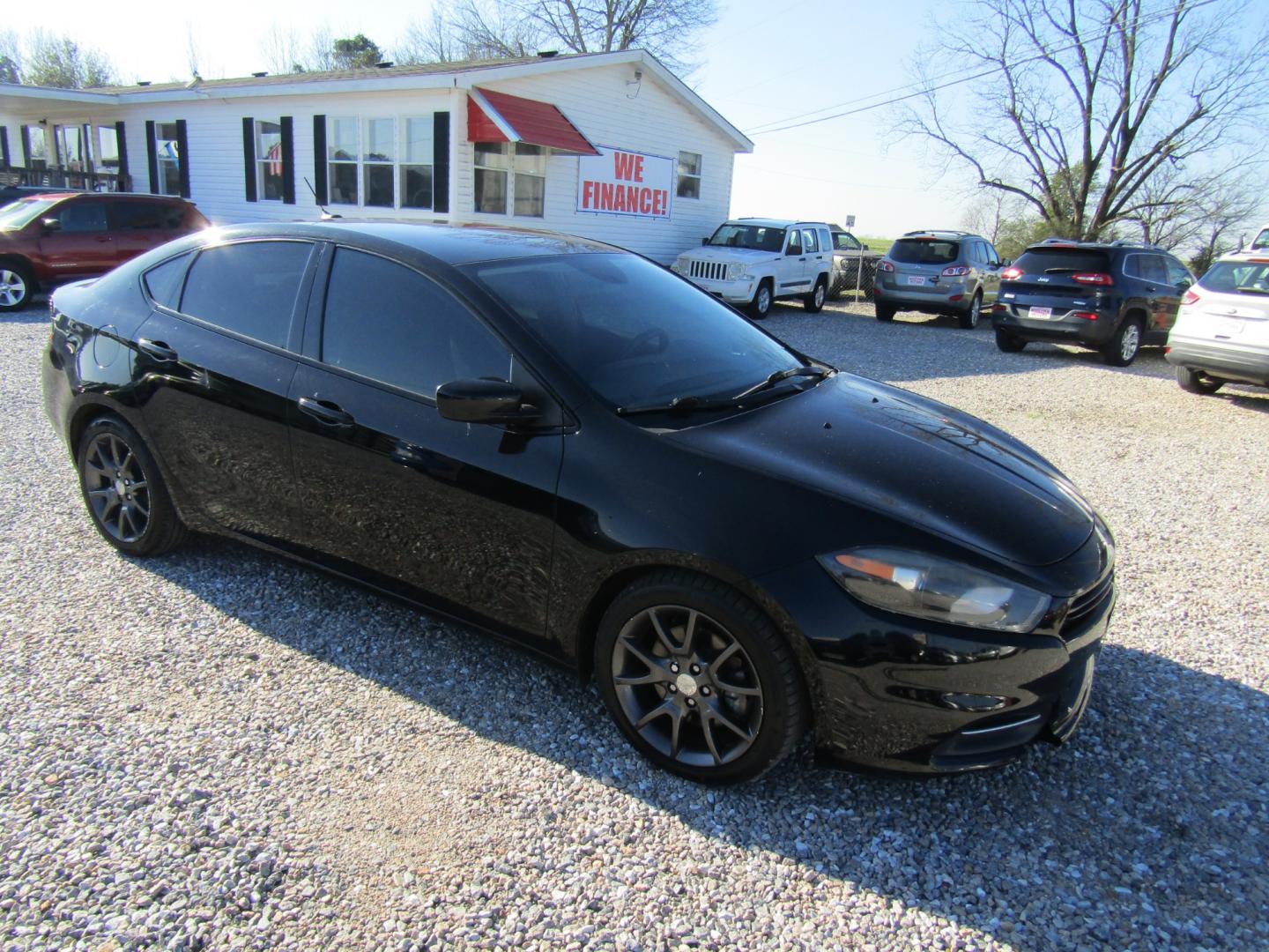 2015 Black /Black Dodge Dart SE (1C3CDFAA9FD) with an 2.0L L4 DOHC 16V TURBO engine, Automatic transmission, located at 15016 S Hwy 231, Midland City, AL, 36350, (334) 983-3001, 31.306210, -85.495277 - Photo#0